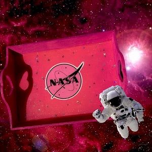NASA Pink Glitter Jewelry Tray